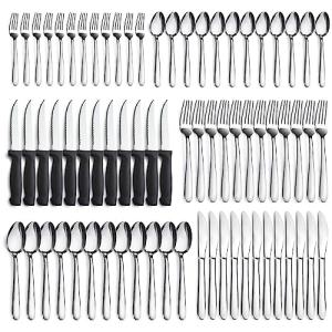72-Piece Stainless Steel Flatware Set for 12