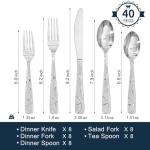 40-Piece Stainless Steel Silverware Set for Kitchen