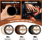 16PCS Leather Shoe Polish Kit with Brushes