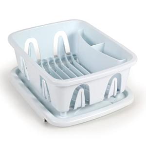 Camco RV Mini Dish Drainer with Tray - White