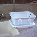 Camco RV Mini Dish Drainer with Tray - White