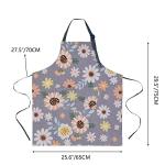 Floral Apron Set with Pockets for Women