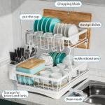 Large 2-Tier Dish Drying Rack with Utensil Holder