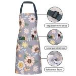 Floral Apron Set with Pockets for Women