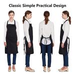 2 Pack Cotton Aprons with Pockets - Black