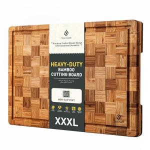 Extra Large Bamboo Cutting Board with Juice Groove