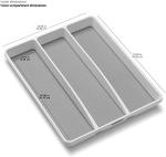 Large Non-Slip Utensil Tray Organizer, White