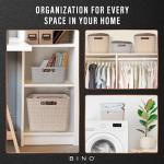 BINO Woven Plastic Baskets - 5-Pack Natural