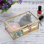 Vintage Glass Keepsake Box for Jewelry Storage