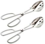 KEBE 2-Pack Stainless Steel Serving Tongs