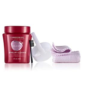 CONNOISSEURS All-Purpose Jewelry Cleaning Kit - Includes Delicate Jewelry Cleaner Solution and 2 Polishing Cloths