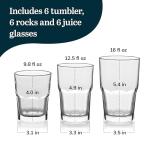 Libbey Boston 18-Piece Stackable Glass Set