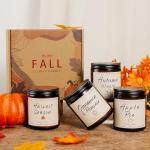 Fall Candle Set - 4 Scented Soy Candles