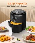 Bear 2.1 QT Mini Air Fryer with Adjustable Controls
