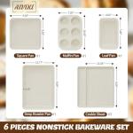 Nonstick 6-Piece Baking Pan Set