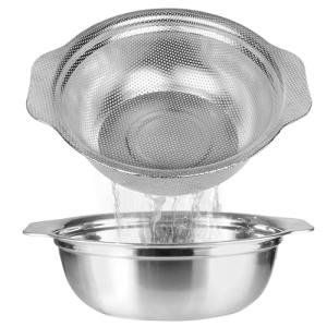 Stainless Steel Colander Set with Mixing Bowl
