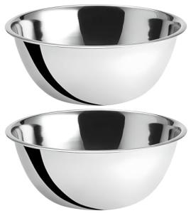 Set of 2 Stainless Steel Mixing Bowls