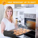 6-Piece Heat Resistant Oven Mitts and Towels Set