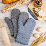 Silicone Oven Mitts and Pot Holders Set