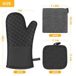 6-Piece Heat Resistant Oven Mitts and Towels Set