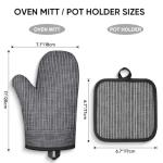 Silicone Oven Mitts and Pot Holders Set