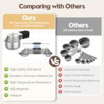 Magnetic Stainless Steel Measuring Cups and Spoons Set