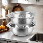 Stainless Steel Colander Set with Mixing Bowl