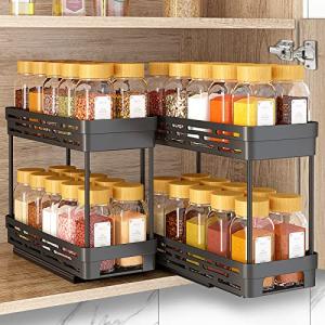 2-Pack Slide-Out Spice Rack Organizer System