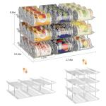 Clear Rolling Can Organizer for Pantry Storage
