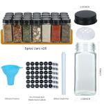 Skiileor 28-Jar Spice Rack Organizer Set