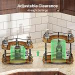 Adjustable Lazy Susan Spice Rack Organizer 12 Inch