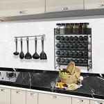 Skiileor 28-Jar Spice Rack Organizer Set