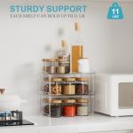 2-Pack Stackable Clear Cabinet Organizer Shelves