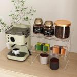 2-Pack Stackable Clear Cabinet Organizer Shelves