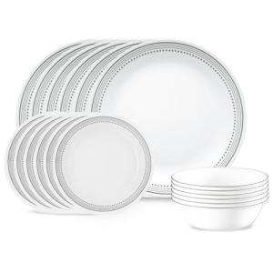 Corelle 18-Piece Mystic Gray Dinnerware Set