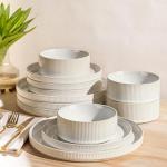 Terra Ceramic Dinnerware Set for 4, 12 Pieces