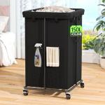 Rolling Laundry Hamper with Wheels and Removable Bag