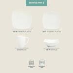 Gibson Home Zen Square Dinnerware Set for 4