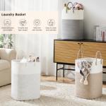 Woven Cotton Rope Laundry Hamper - 60L Brown