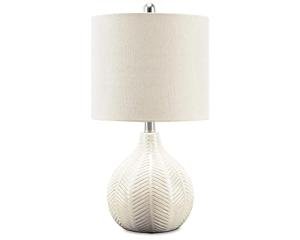 Ashley Rainermen Casual Ceramic Table Lamp, Off White