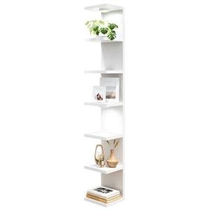 7-Tier Wall-Mounted Floating Shelf with LED Lights