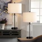 Kyrid 23.5'' Glass Table Lamps with USB Ports
