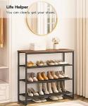 4-Tier Shoe Rack with Oxford Fabric Shelves