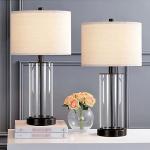 Kyrid 23.5'' Glass Table Lamps with USB Ports
