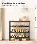 4-Tier Shoe Rack with Oxford Fabric Shelves