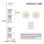 7-Tier Wall-Mounted Floating Shelf with LED Lights