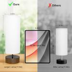 Dimmable Touch Table Lamp with Fabric Shade