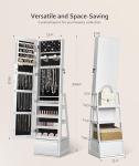 Nicetree 360° Swivel Jewelry Cabinet with Mirror
