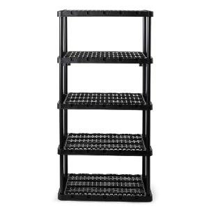5-Shelf Heavy-Duty Plastic Storage Shelves
