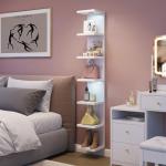 7-Tier Wall-Mounted Floating Shelf with LED Lights